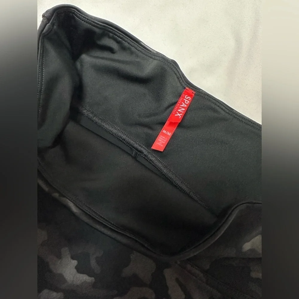 SPANX Faux Leather Camo Leggings